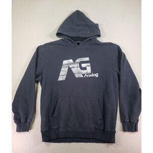 Design Unlikely Futures Sweater Mens XL‎ Black Hoodie Long Sleeve Pullover